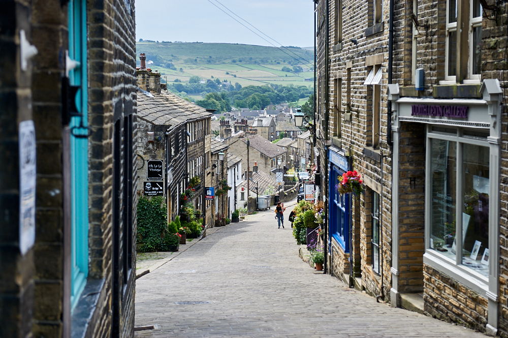 bronte, literature, village, yorkshire, haworth, small, main street, shops, cute, holiday, travel, cobblestone, england, photos and the city