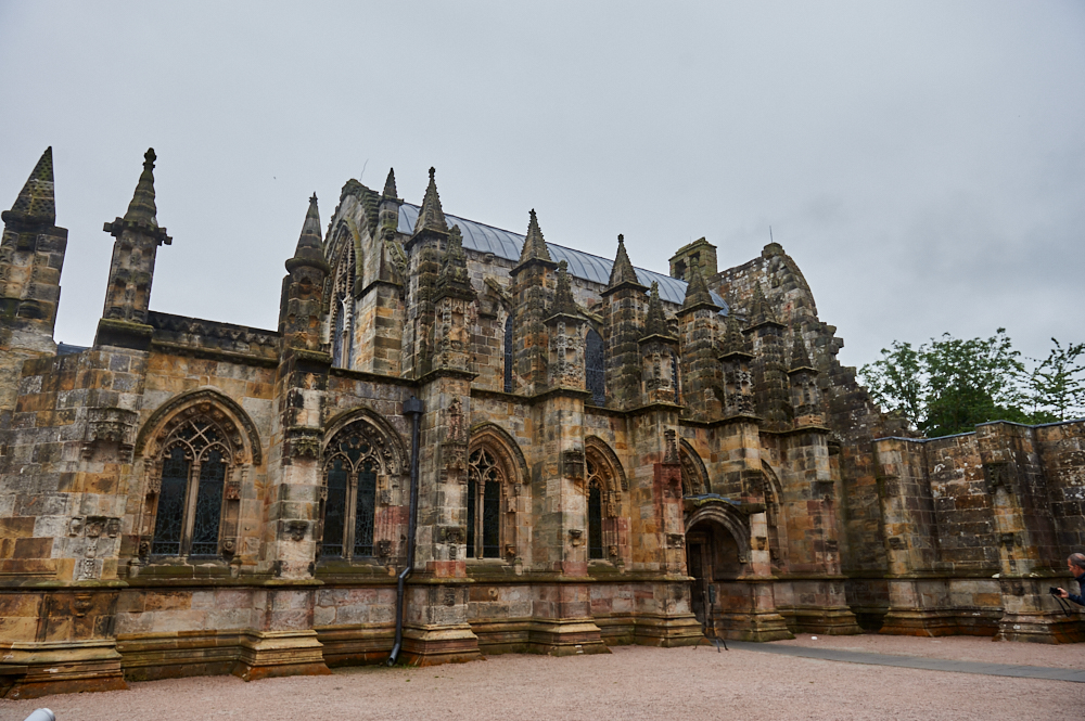 Visiting the beautiful Rosslyn Chapel near Edinburgh in Scotland, featured in Dan Browns thriller Da Vinci Code