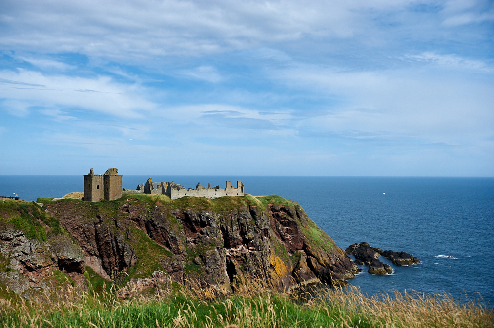 The picturesque and romantic Dunnottar Castle, Stonehaven, near Aberdeen.