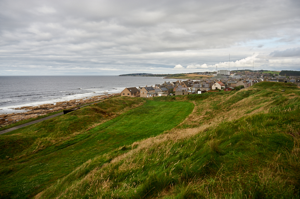 Burghead a site of an important Pictish hill fort along the Moray coast.