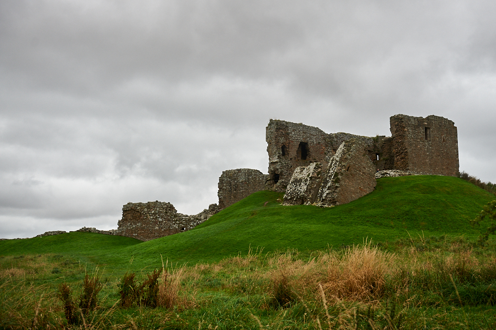 Duffus Castle medieval stronghold of the Moray family near Hopman at the Moray Coast.