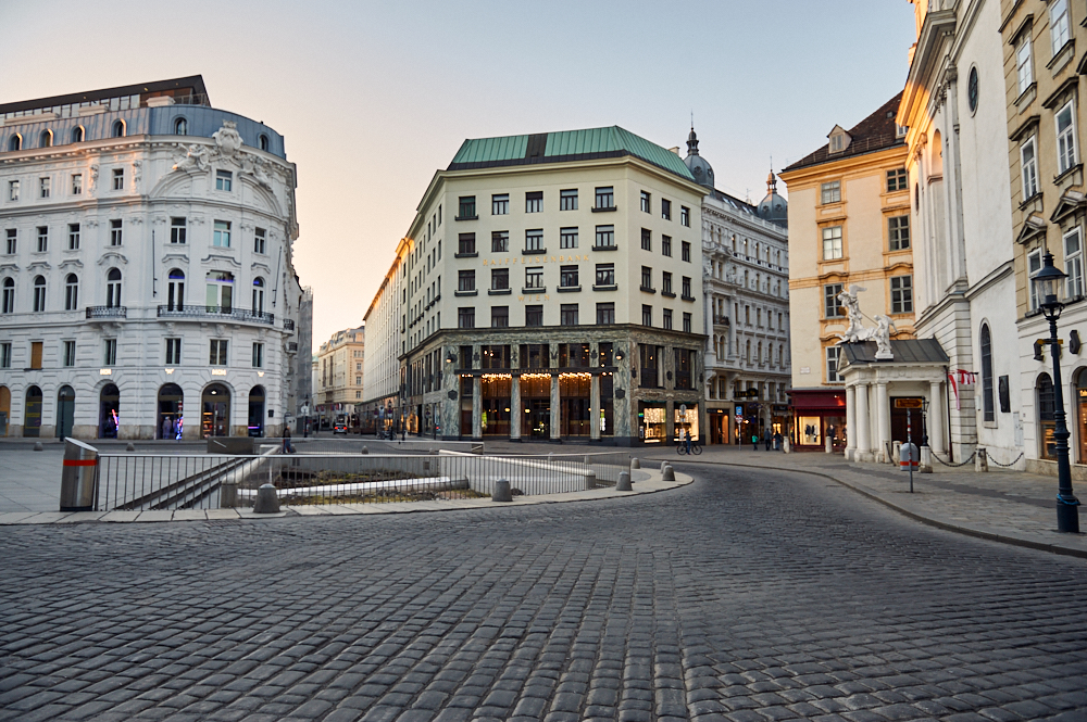 An empty Vienna during the COVID 19 restrictions in March and April 2020