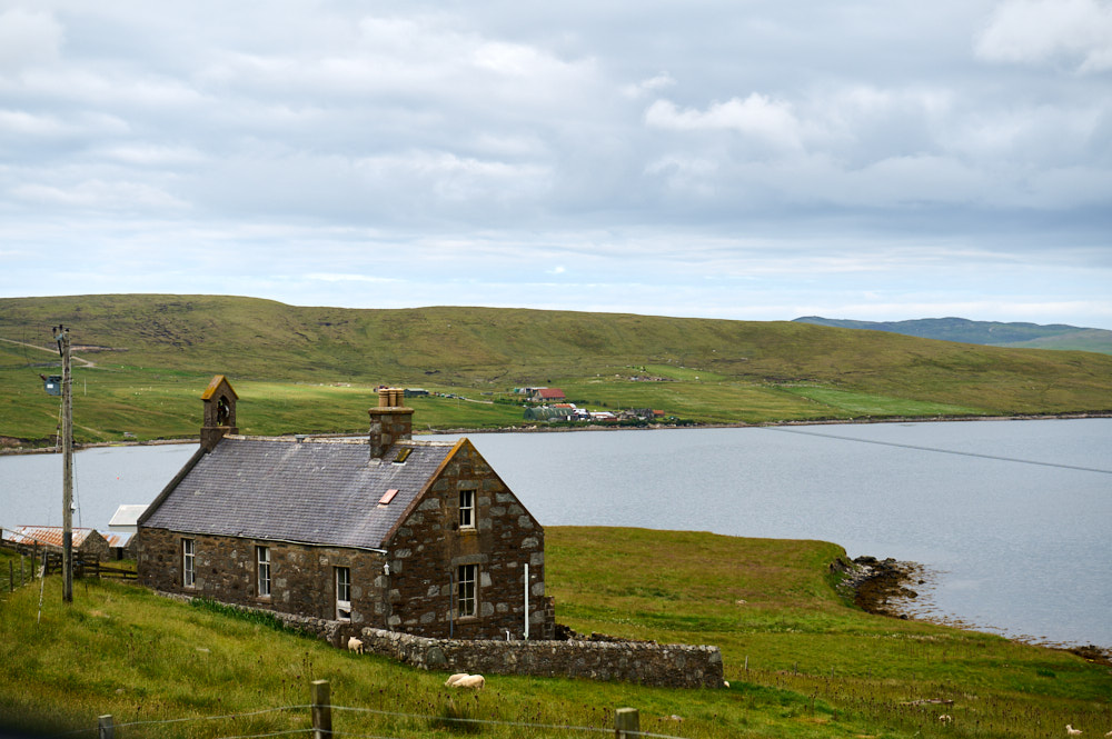 Exploring the north of Shetland mainland and the waterfall Burn of Luklin.