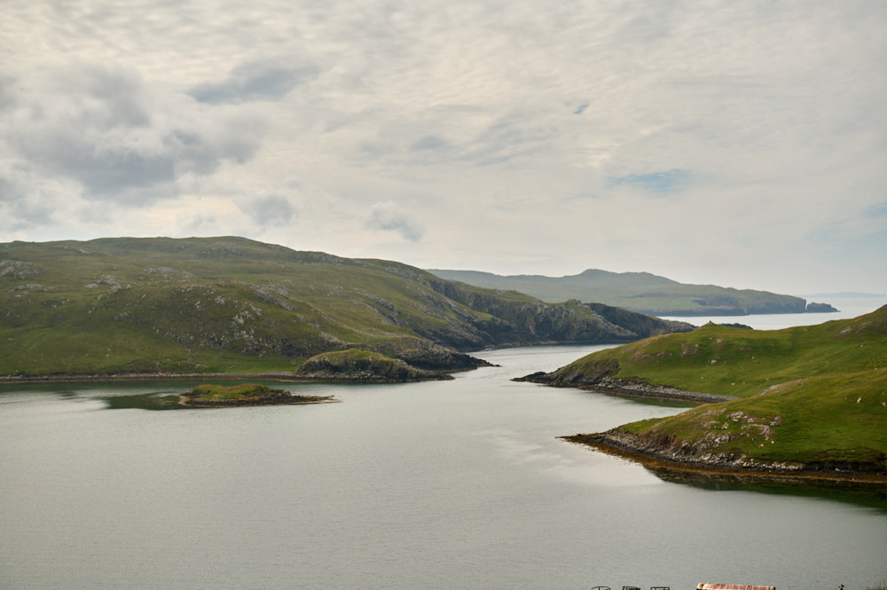 Mavis Grind - the small narrow piece of land connecting the Northmavine to mainland Shetland.