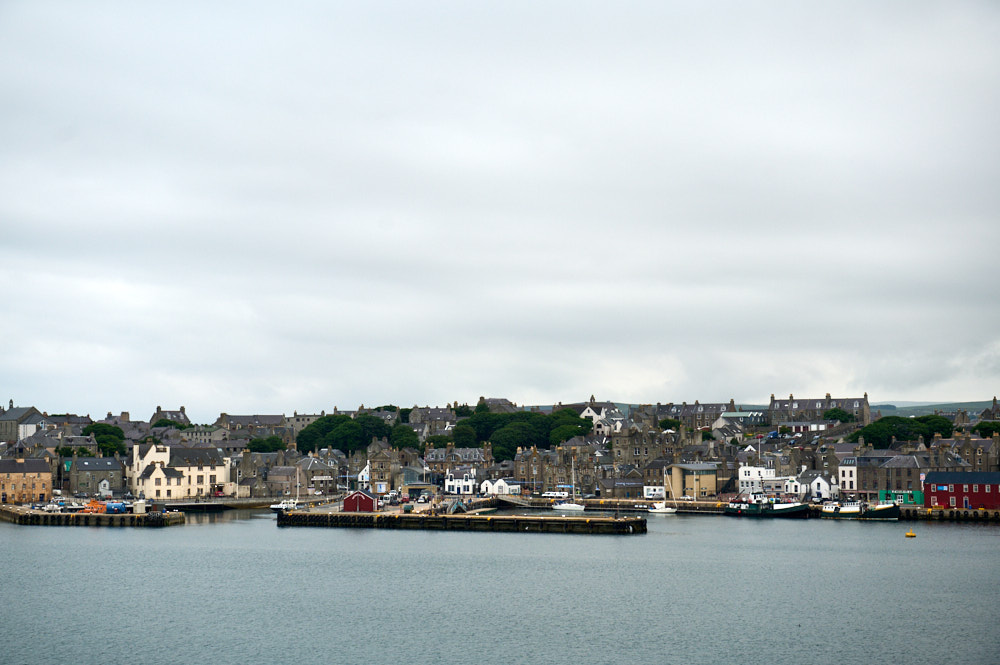Seeing Lerwick one last time from the ferry to Orkney.