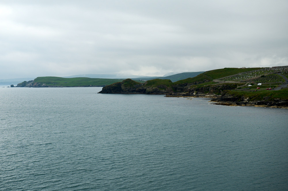 Seeing Lerwick one last time from the ferry to Orkney.