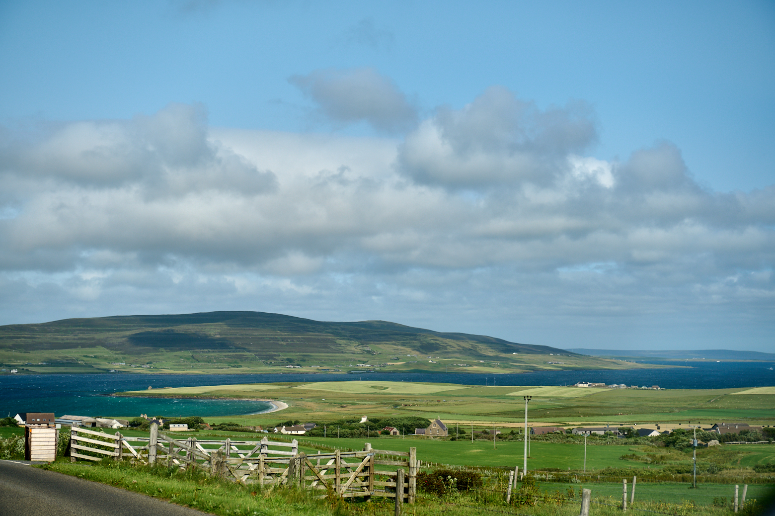 View from Burgar wind farm over Orkney