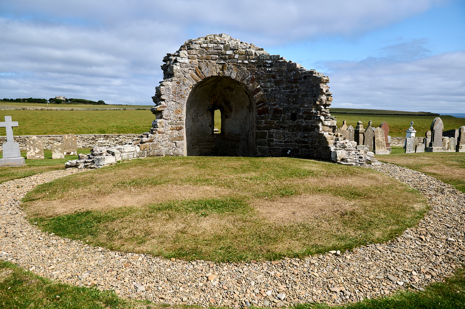 Visiting Earl's Bu and Church in Ophir, Orkney.