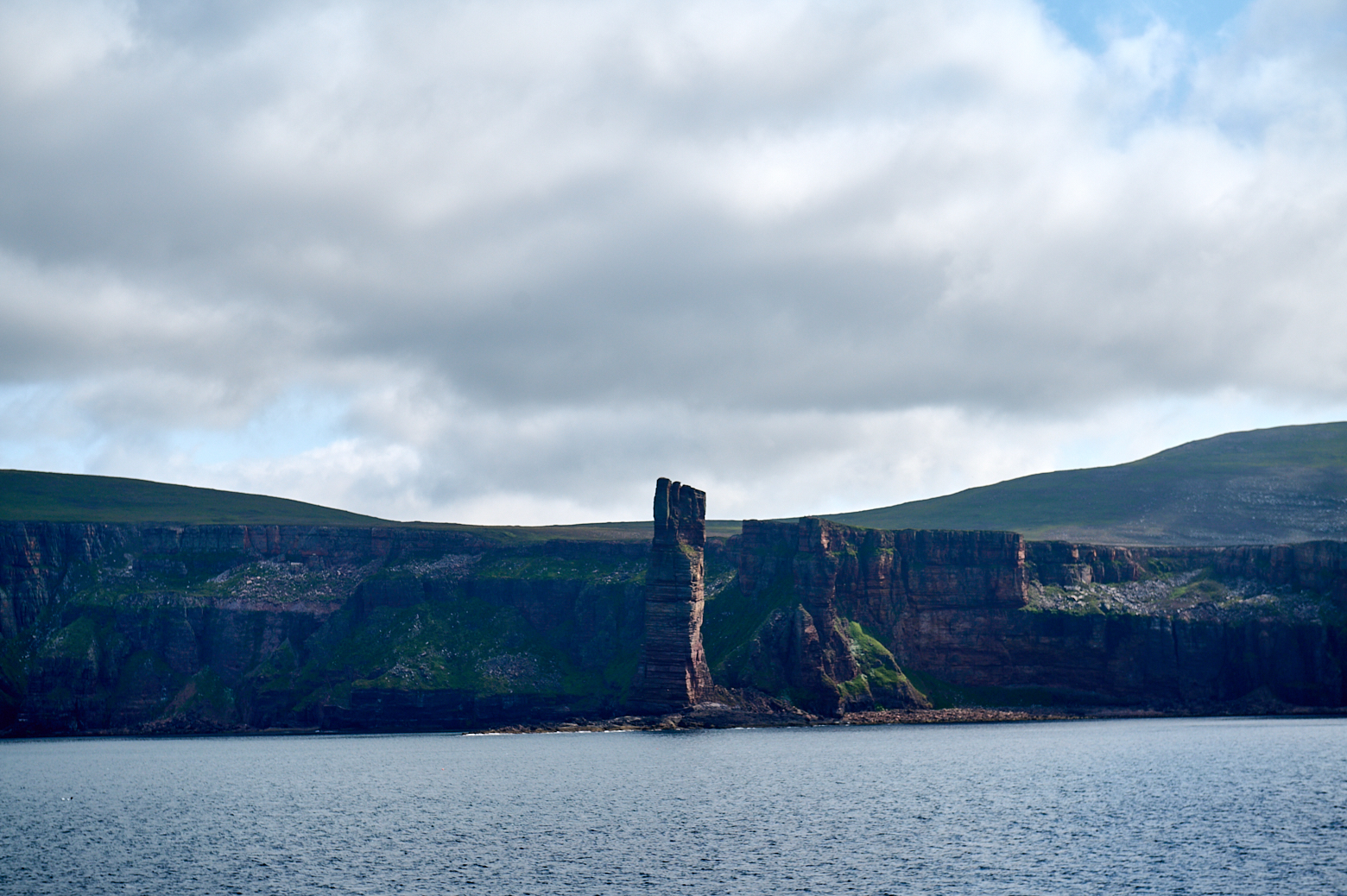 Leaving Orkney and sailing next to the Old Man of Hoy.
