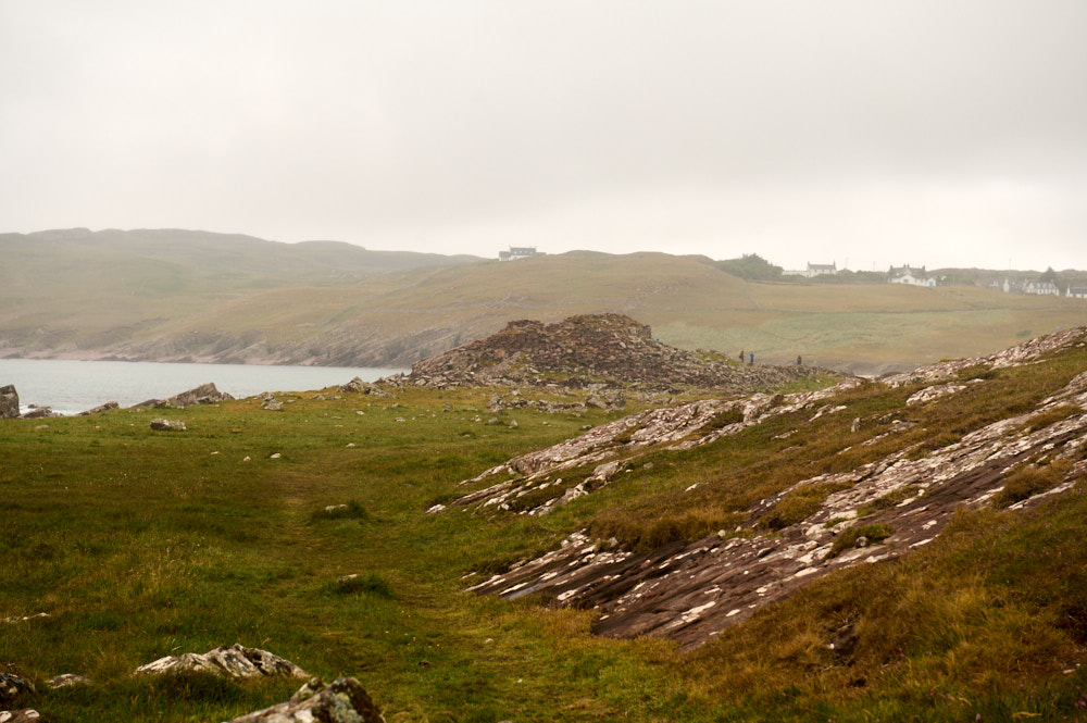 Hiking from Clachtoll Beach in Assynt to the broch.