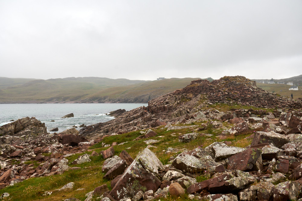 Hiking from Clachtoll Beach in Assynt to the broch.