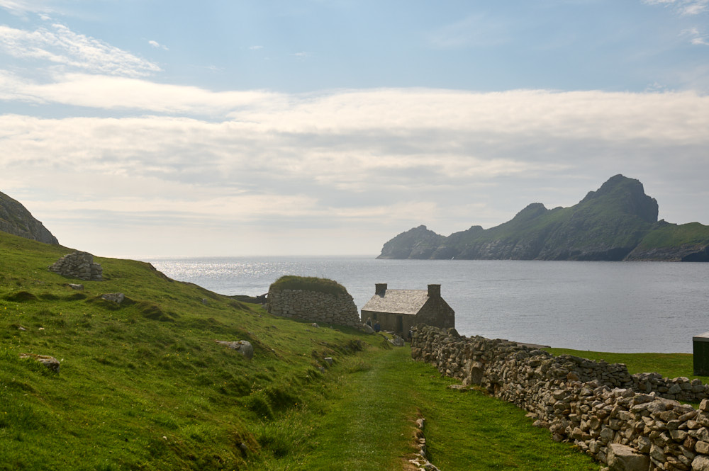 arriving on the island Hirta, in St Kilda - Outer Hebrides, Scotland.