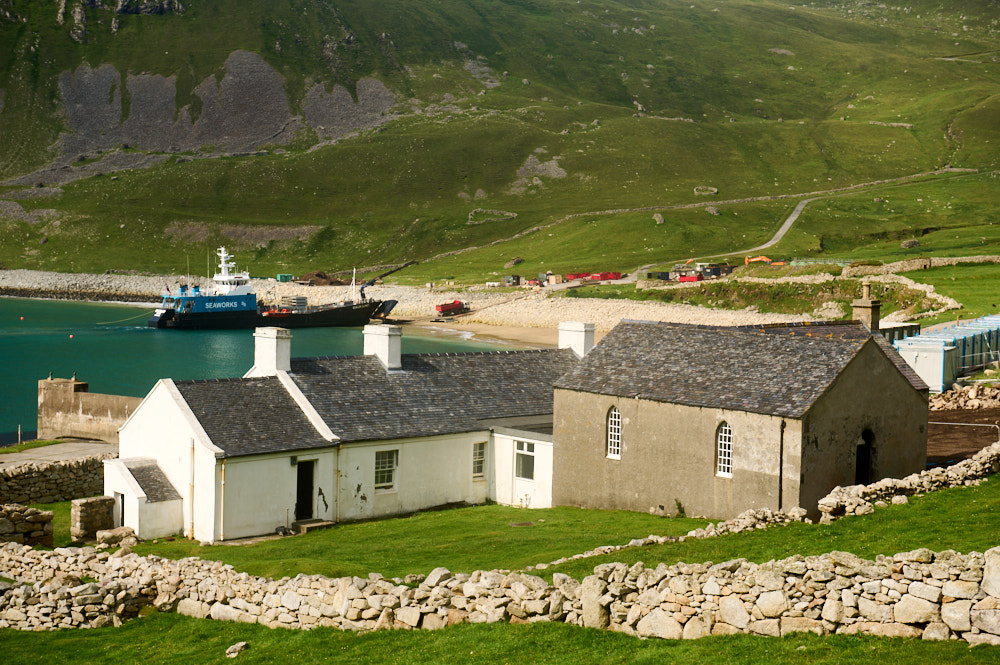 arriving on the island Hirta, in St Kilda - Outer Hebrides, Scotland.