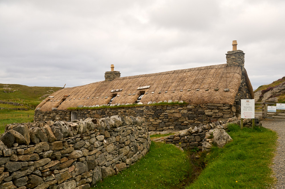 Visiting the Gearrannan Blackhouse Village in the Isle of Lewis in the Outer Hebrides.