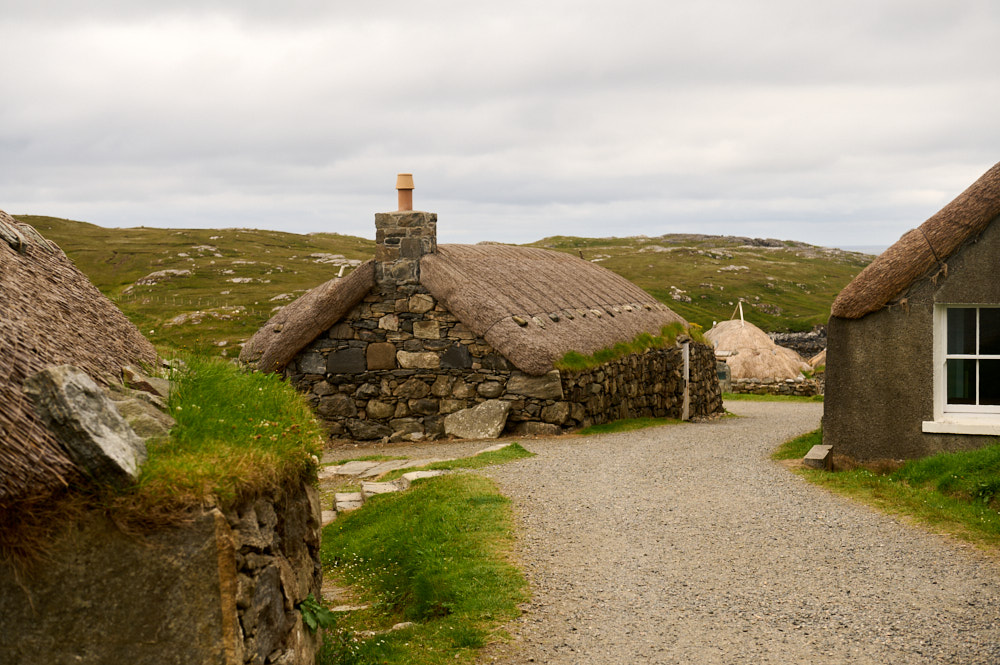 Visiting the Gearrannan Blackhouse Village in the Isle of Lewis in the Outer Hebrides.