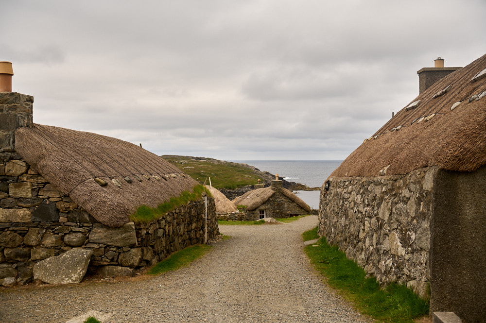 Visiting the Gearrannan Blackhouse Village in the Isle of Lewis in the Outer Hebrides.