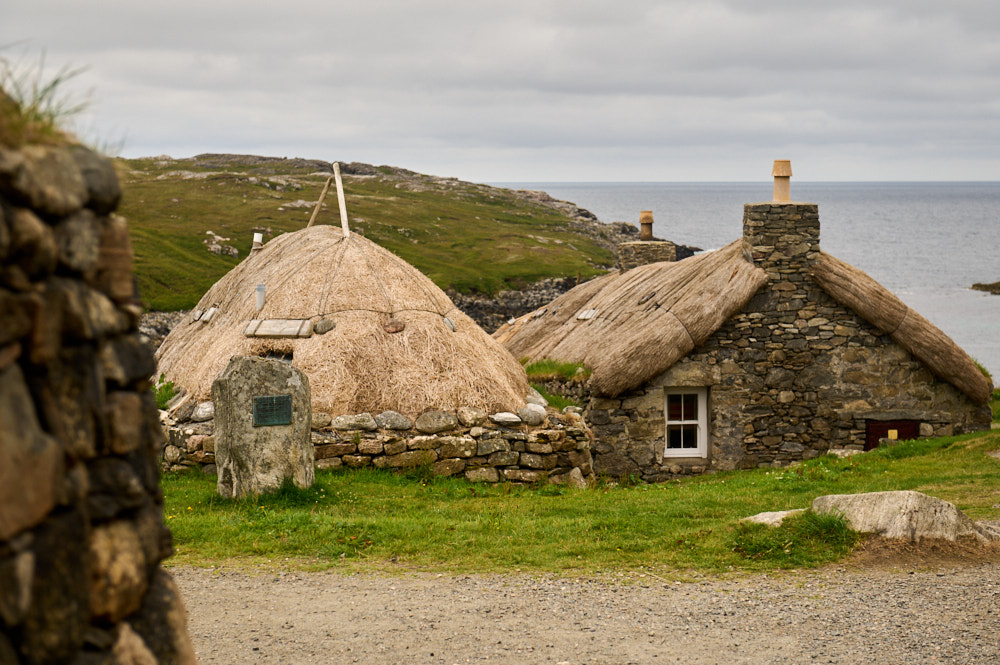 Visiting the Gearrannan Blackhouse Village in the Isle of Lewis in the Outer Hebrides.