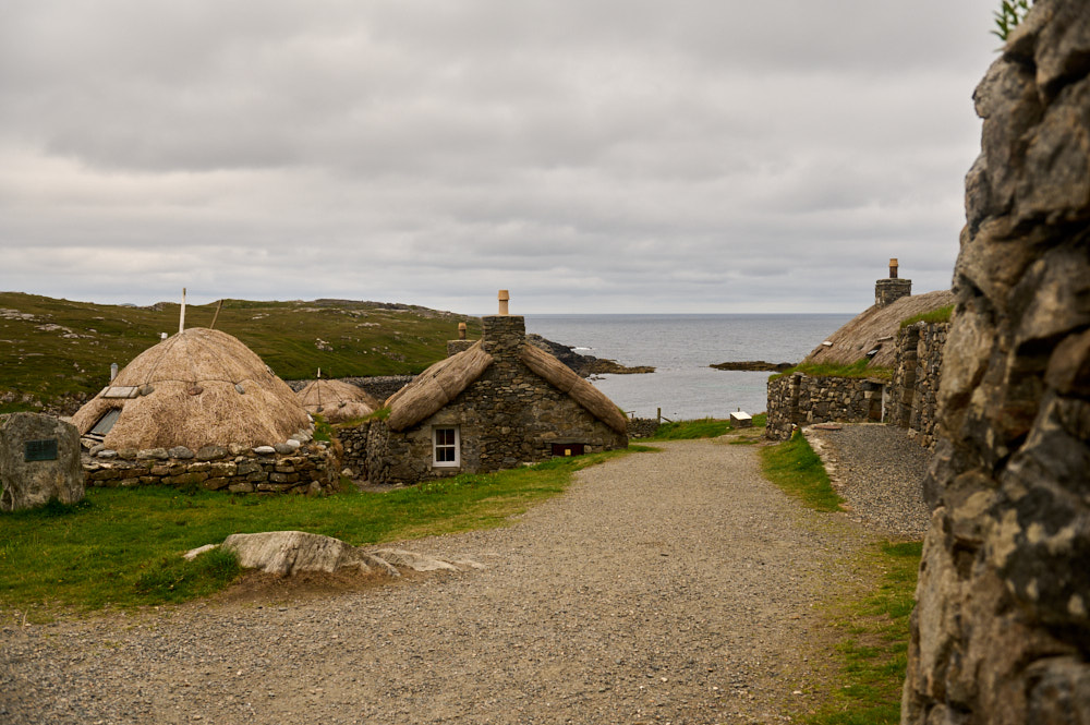 Visiting the Gearrannan Blackhouse Village in the Isle of Lewis in the Outer Hebrides.