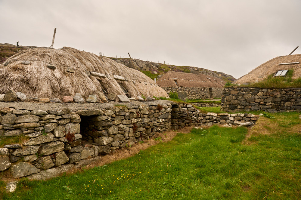 Visiting the Gearrannan Blackhouse Village in the Isle of Lewis in the Outer Hebrides.