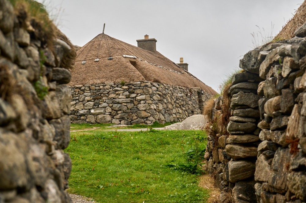 Visiting the Gearrannan Blackhouse Village in the Isle of Lewis in the Outer Hebrides.