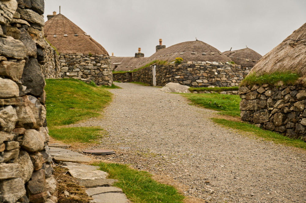 Visiting the Gearrannan Blackhouse Village in the Isle of Lewis in the Outer Hebrides.