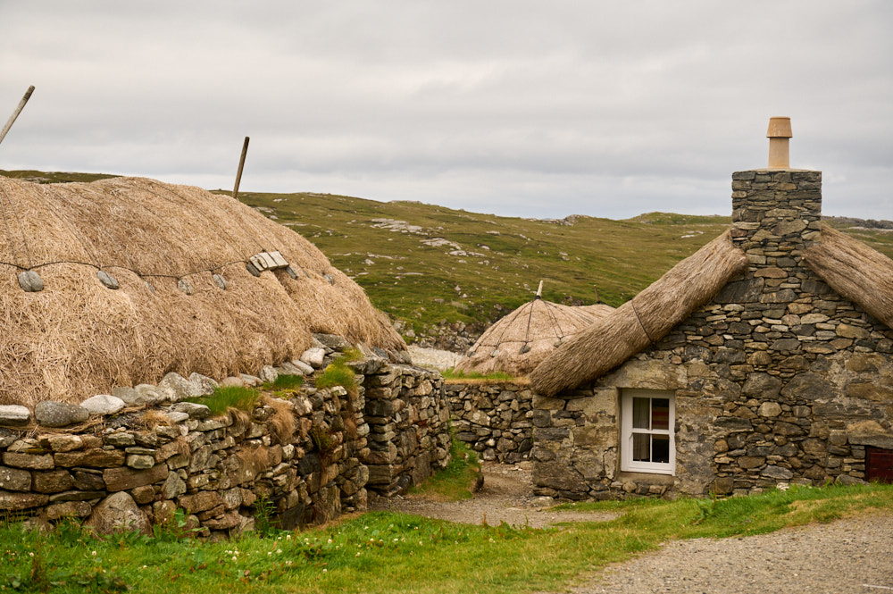 Visiting the Gearrannan Blackhouse Village in the Isle of Lewis in the Outer Hebrides.