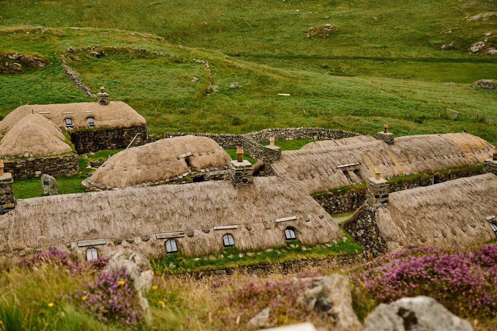 Visiting the Gearrannan Blackhouse Village in the Isle of Lewis in the Outer Hebrides.