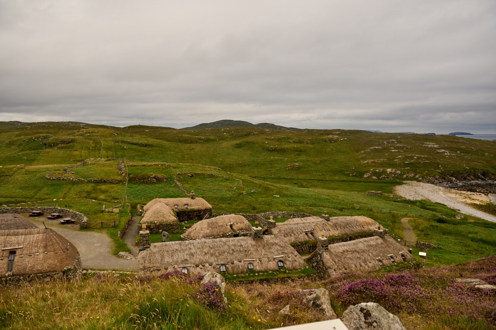 Visiting the Gearrannan Blackhouse Village in the Isle of Lewis in the Outer Hebrides.