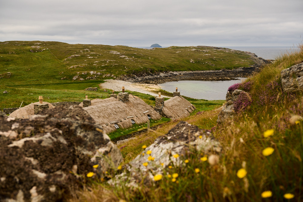 Visiting the Gearrannan Blackhouse Village in the Isle of Lewis in the Outer Hebrides.