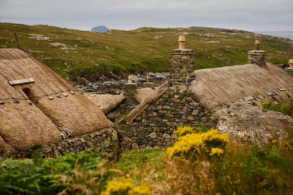 Visiting the Gearrannan Blackhouse Village in the Isle of Lewis in the Outer Hebrides.