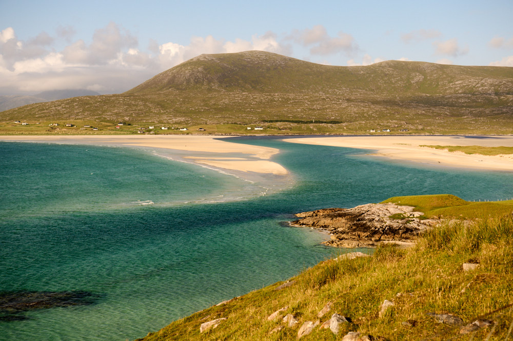 View over Seilebost and Luskentyre in Harris