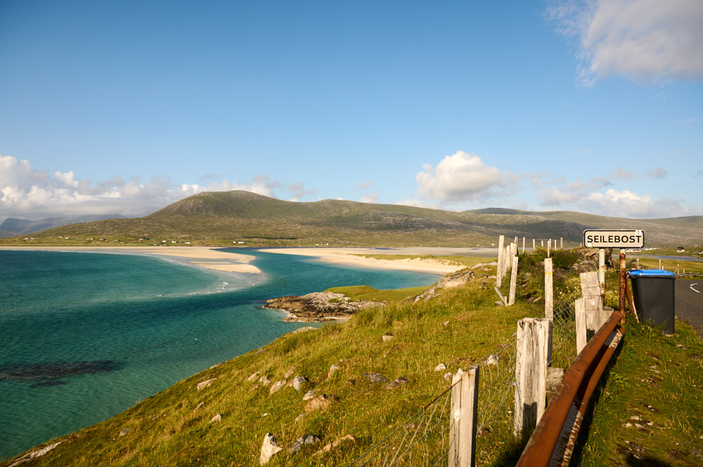 View over Seilebost and Luskentyre in Harris