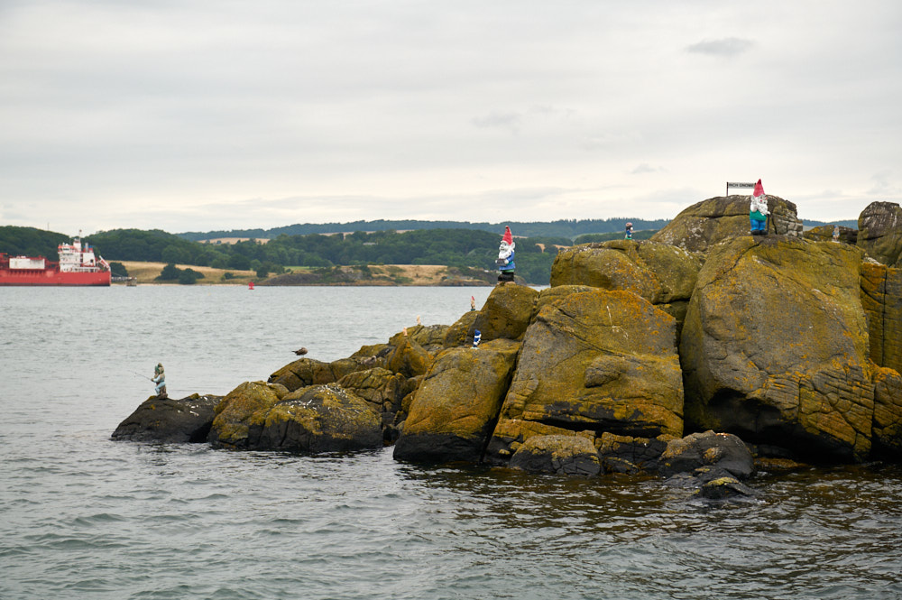 exploring Incholm Island in the Firth of Forth near Edinburgh