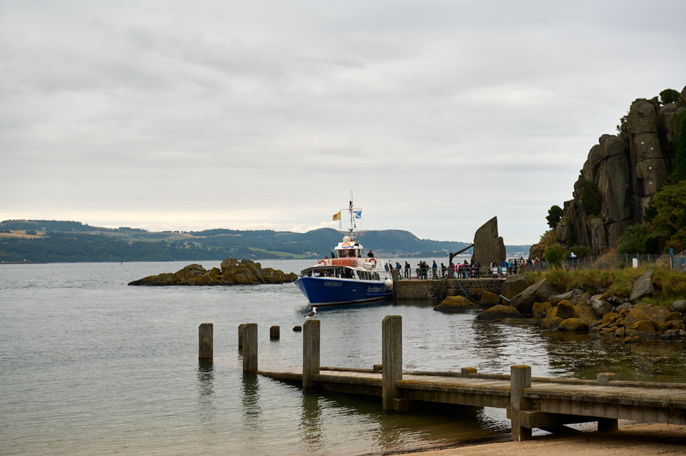 exploring Incholm Island in the Firth of Forth near Edinburgh