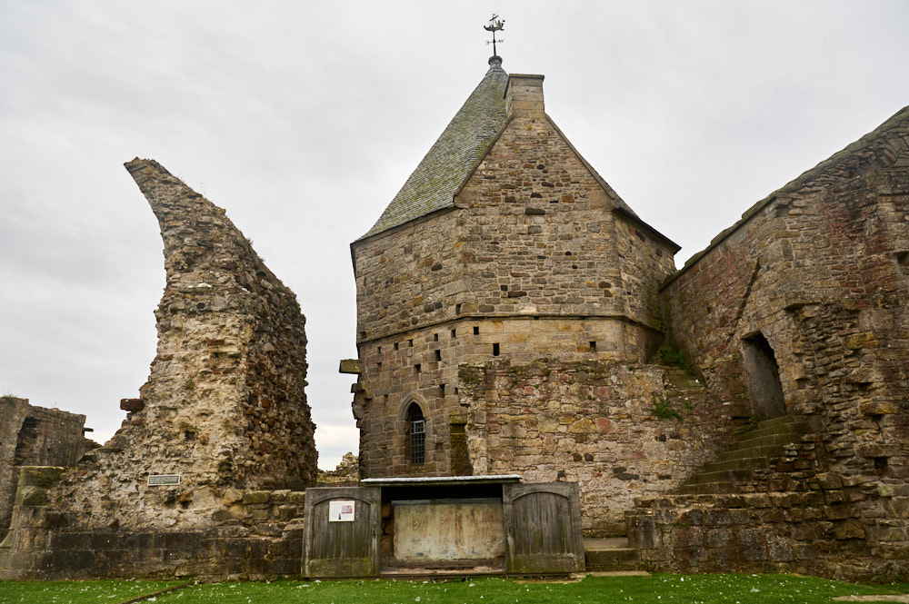 exploring Incholm Island in the Firth of Forth near Edinburgh