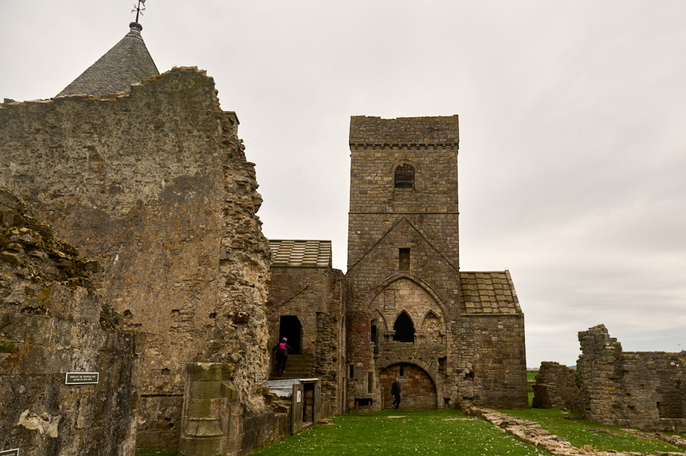 exploring Incholm Island in the Firth of Forth near Edinburgh