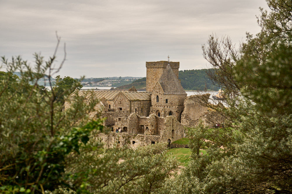 exploring Incholm Island in the Firth of Forth near Edinburgh