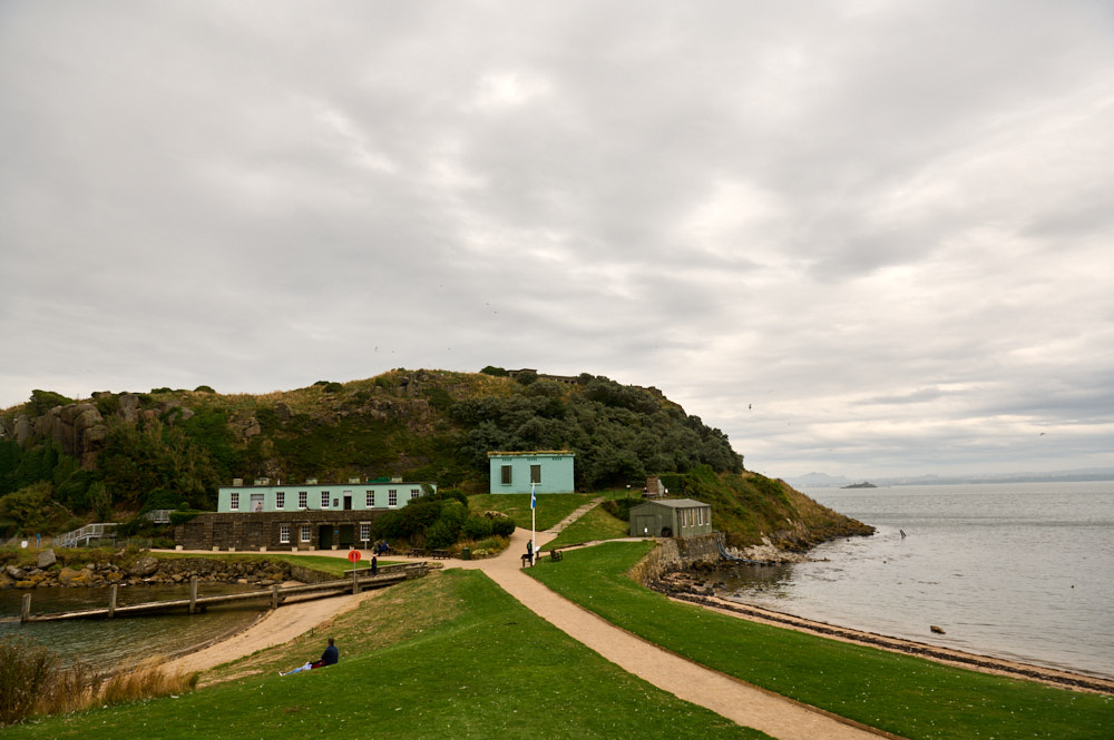 exploring Incholm Island in the Firth of Forth near Edinburgh