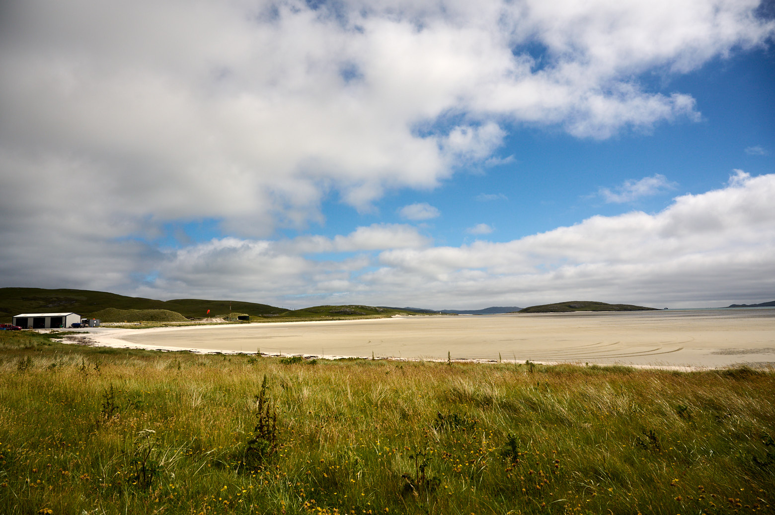 A beach as a runway - the airport of Barra in the Outer Hebrides.