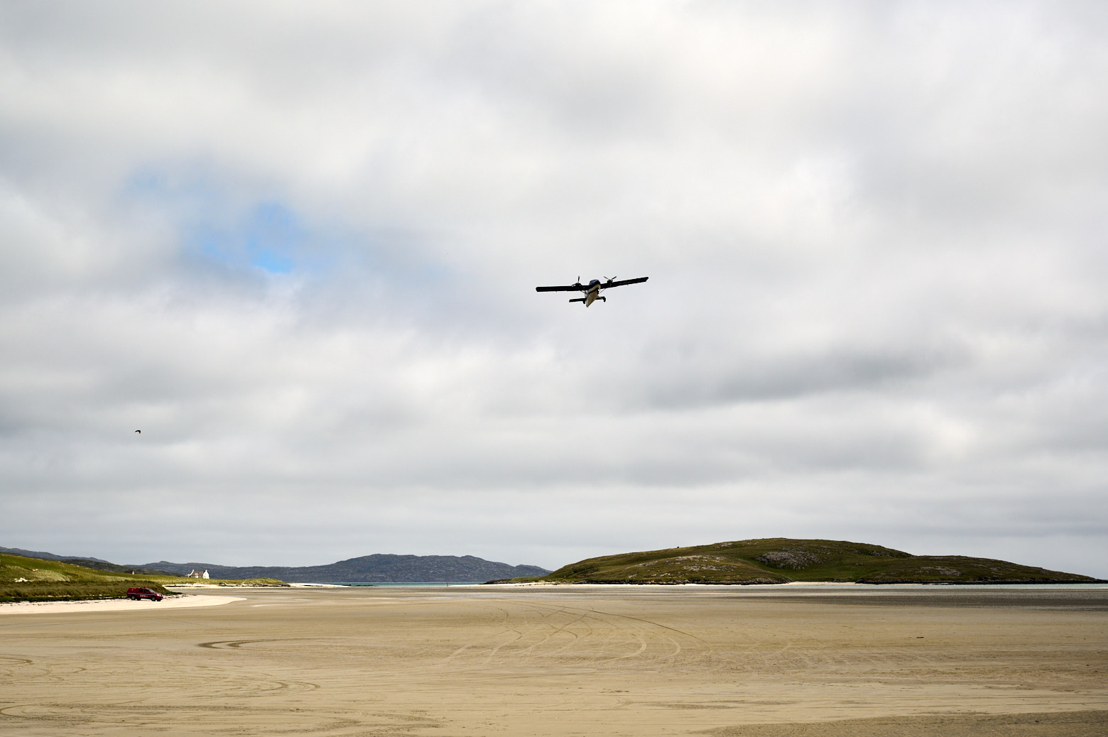 A beach as a runway - the airport of Barra in the Outer Hebrides.