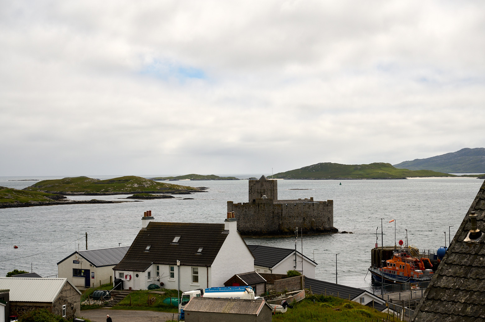 Walking around Castlebay on the Isle of Barra.