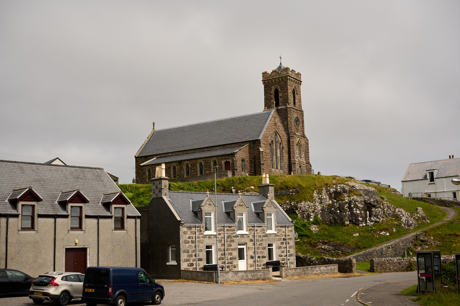 Walking around Castlebay on the Isle of Barra.