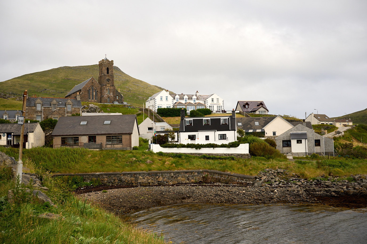 Walking around Castlebay on the Isle of Barra.