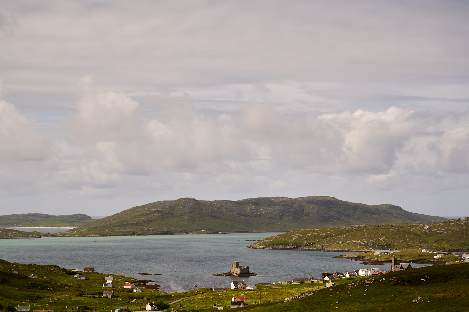Driving to the Isle of Vatersay with Castle Kisimul along the way.