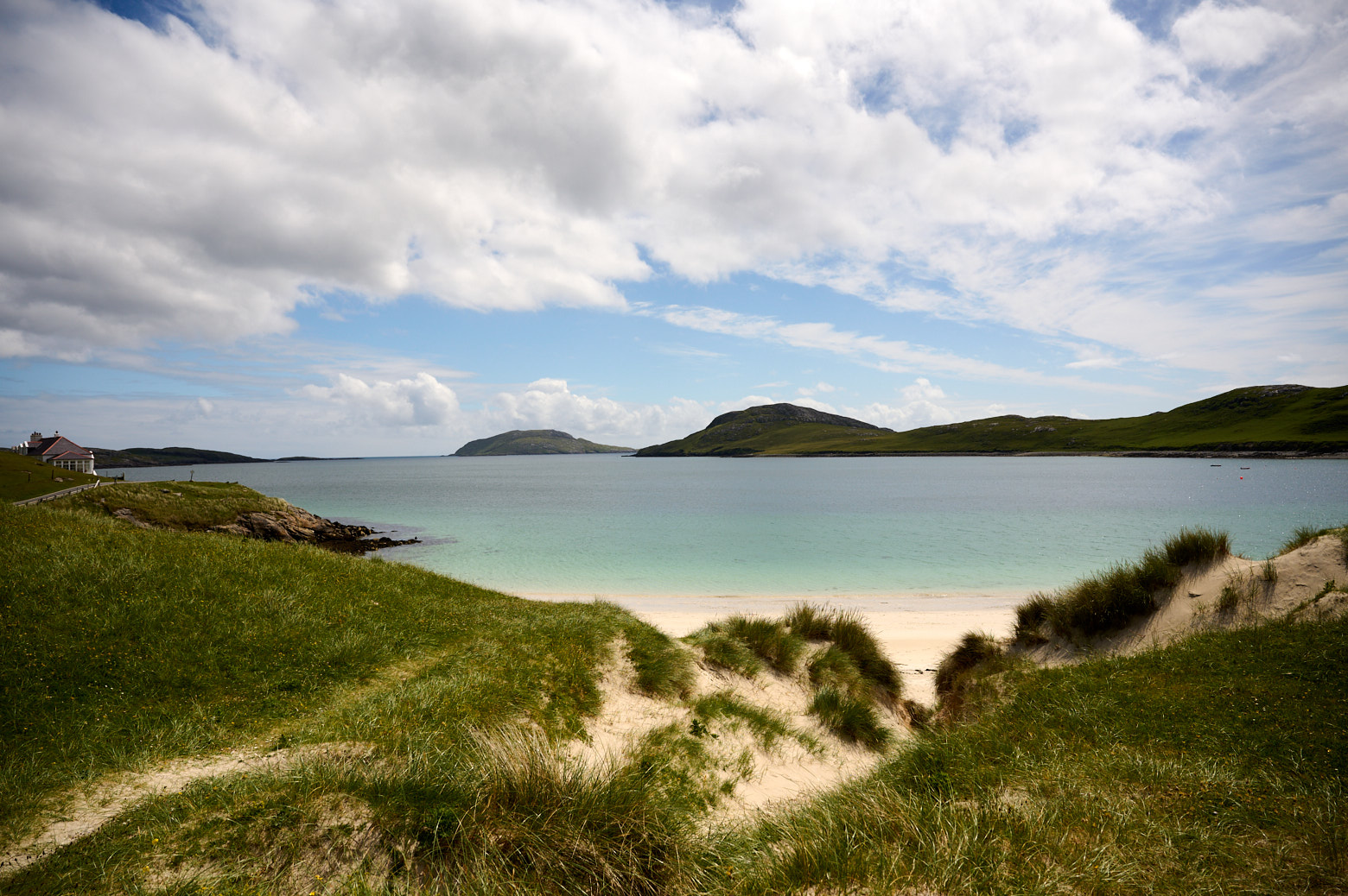 A walk along the famous beach on the Isle of Vatersay in the Outer Hebrides.