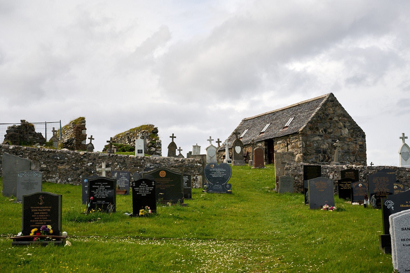 Visiting Saint Barr´s Church in Eoligarry, Isle of Barra.
