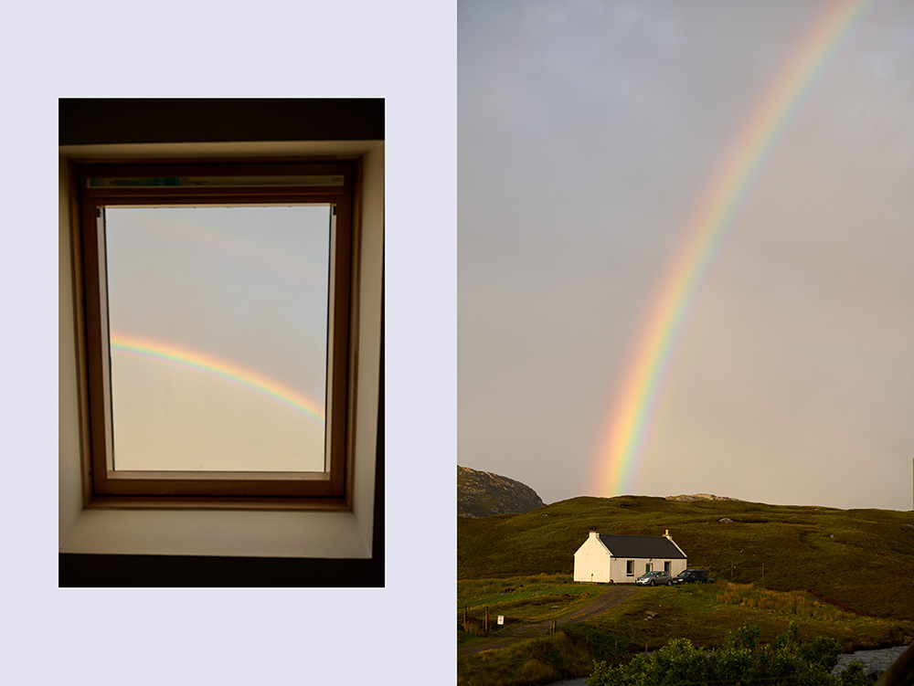 A rainbow over Grimsay, North Uist. Outer Hebrides