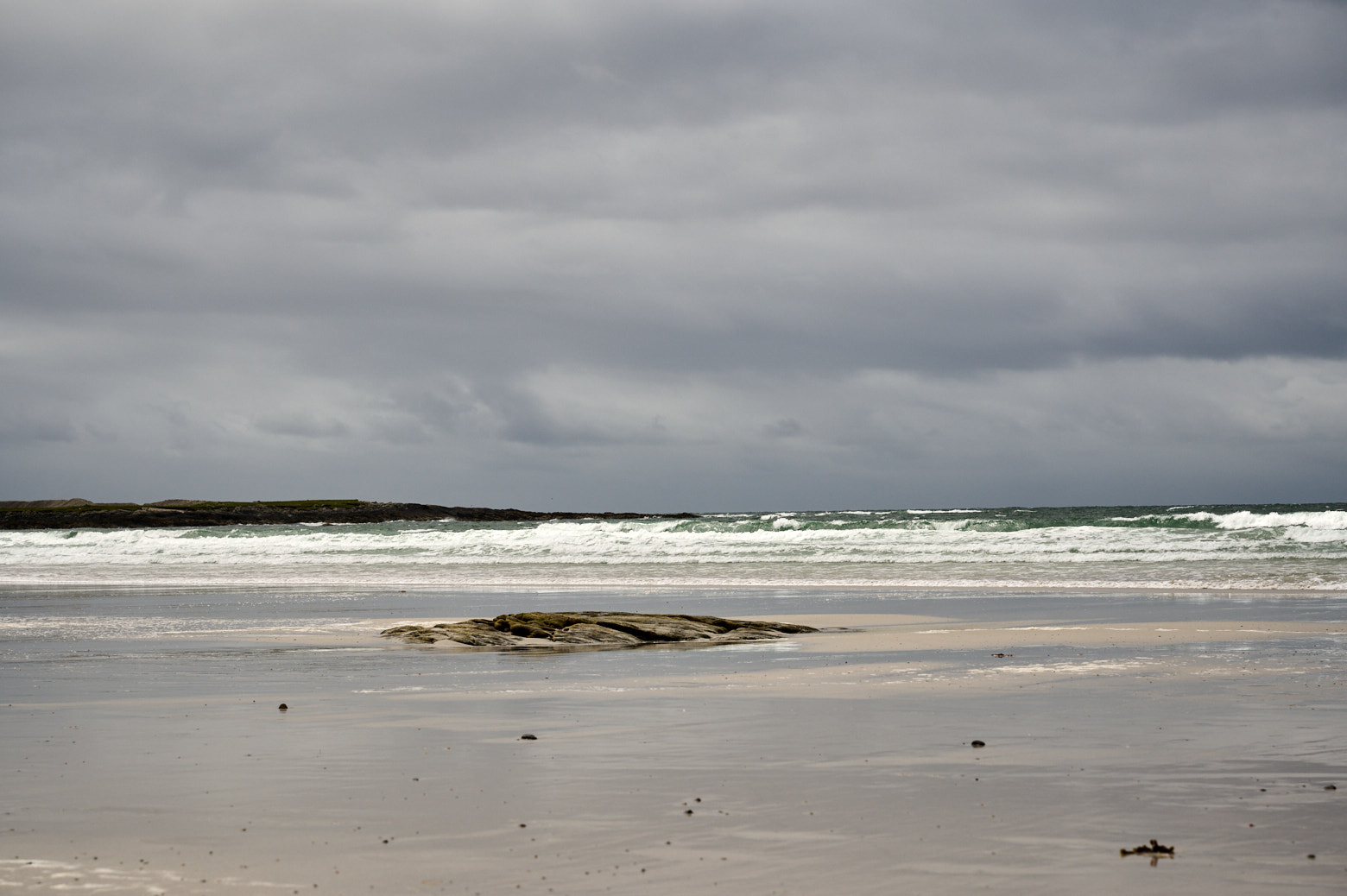 First view of Benbecula and Cula Bay, Outer Hebrides