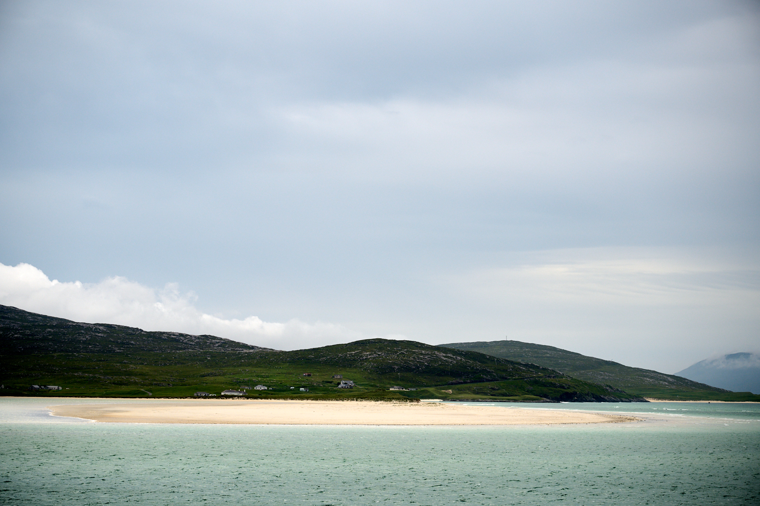 View from the Seilebots layby at high tide, Isle of Harris
