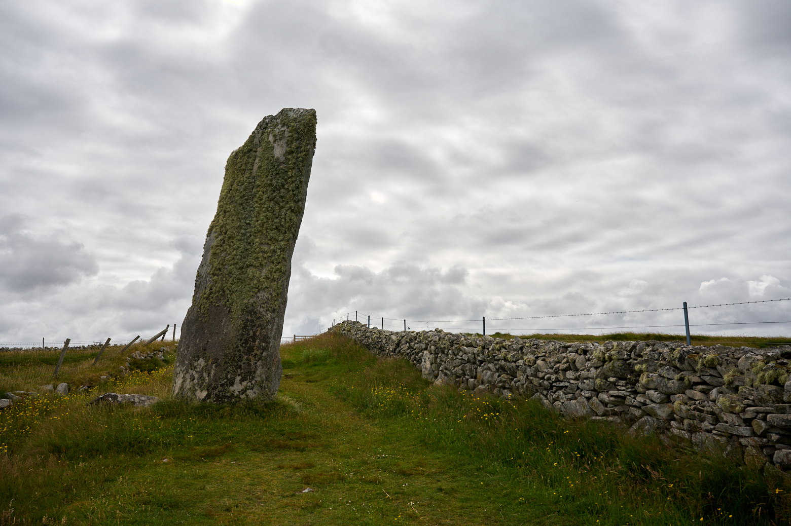 Clach An Truishal Standing Stone in the north of the Isle of Lewis.